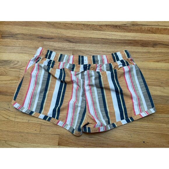 Prana Mariya Women's Shorts Swim Beach Swimwear Drawstring L White Striped - Picture 2 of 7